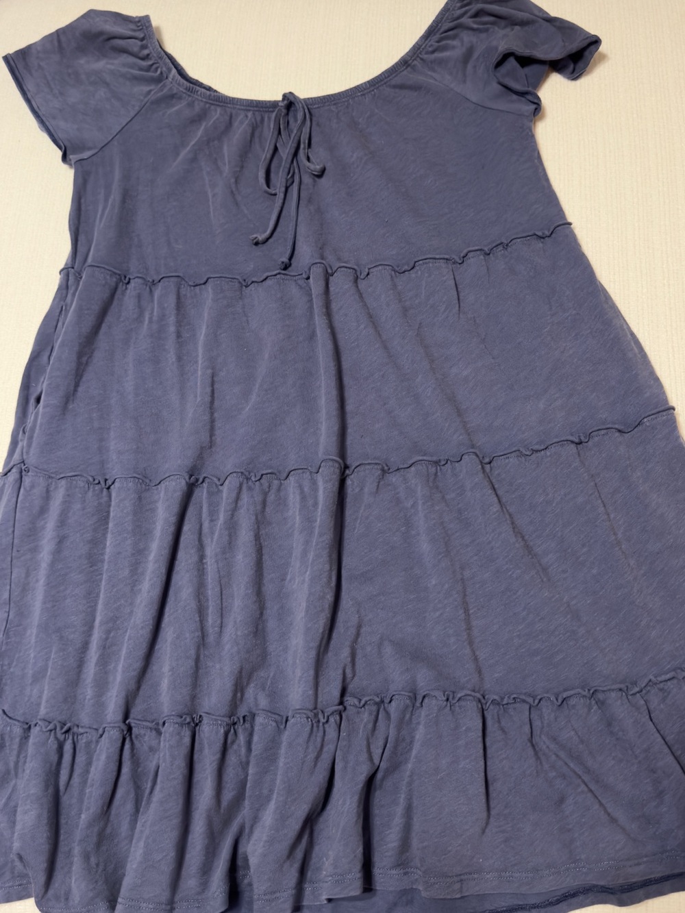 American Eagle Ruffle Babydoll Dress / Blue / Extra Small